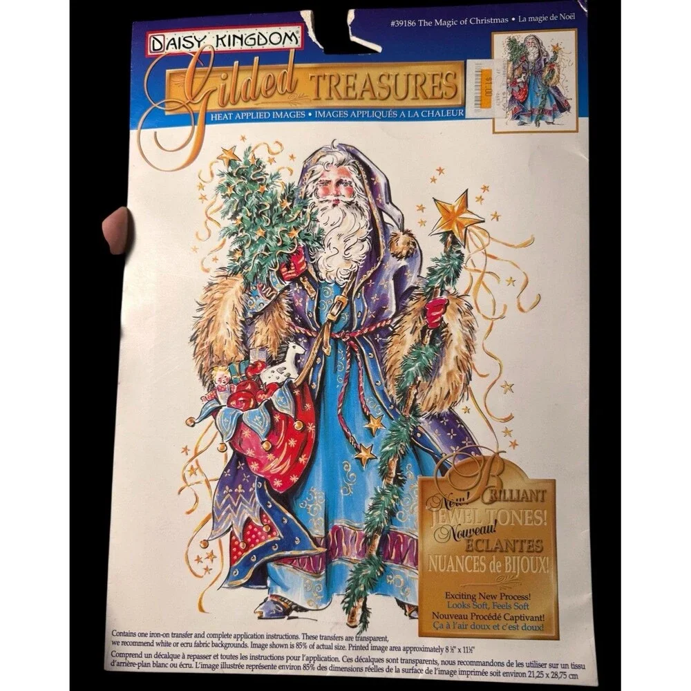 VTG Daisy Kingdom Gilded Treasures Iron On Transfer The Magic Of Christmas Lot 2